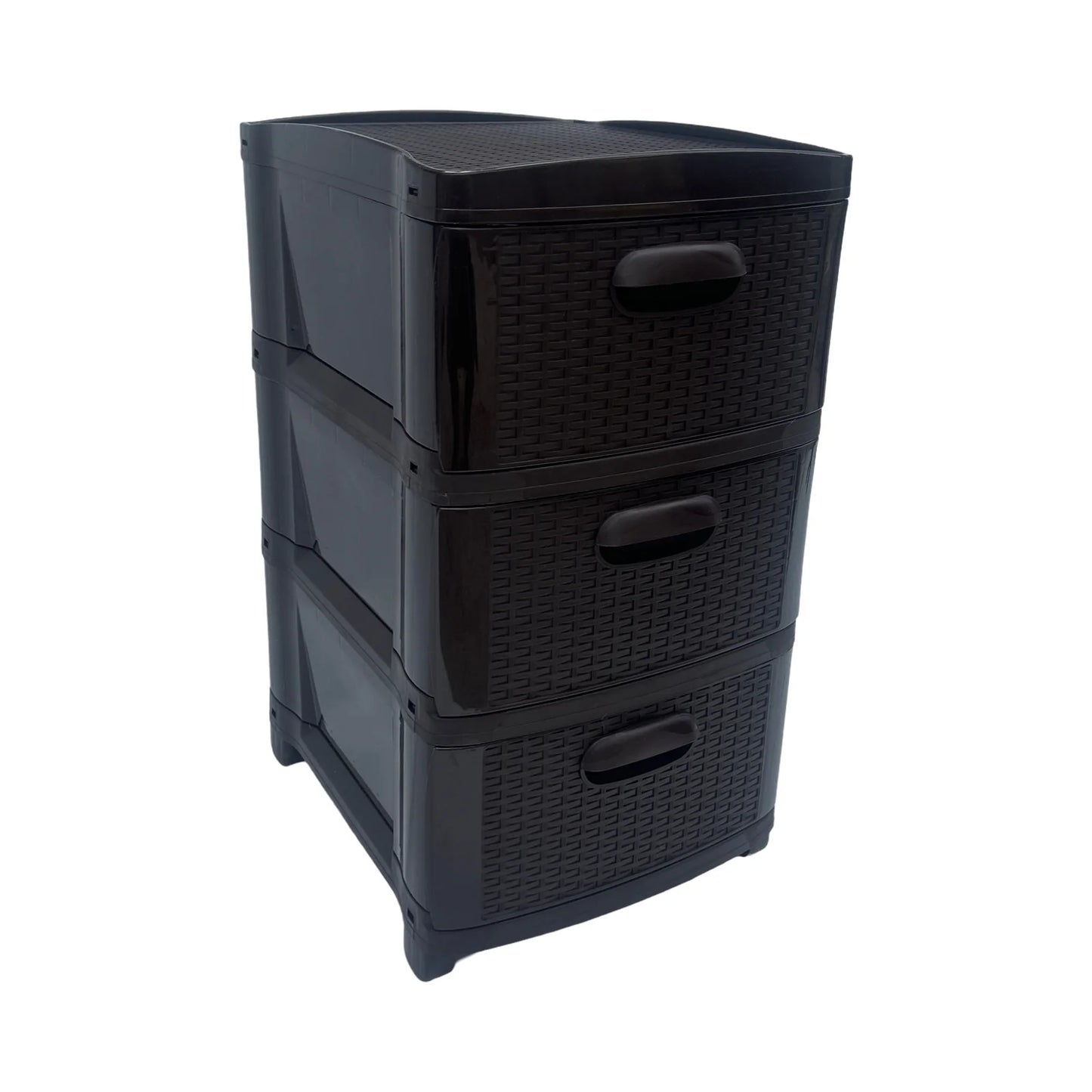 Cajonera Plástica Transparente de 3 Gavetas